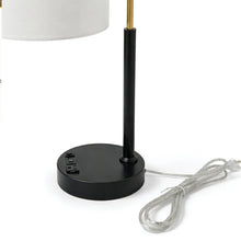 Load image into Gallery viewer, 12″D x 23″H Modern Desk Lamp with White Linen Shade – Black or Brushed Brass Finish - 4 Pack - LEDMyPlace