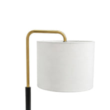 Load image into Gallery viewer, 12″D x 23″H Modern Desk Lamp with White Linen Shade – Black or Brushed Brass Finish - 4 Pack - LEDMyPlace
