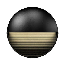 Load image into Gallery viewer, 12W, Decorative LED Outdoor Wall Sconce, Half Round, Dimmable, ETL Listed, Frosted Glass Shade, Wet Location, 3000K/5000K, Deck Rail Lighting, Black - LEDMyPlace