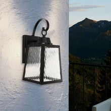 Load image into Gallery viewer, 12W LED Outdoor Wall Lantern Fixture with Water Glass Shade, 4000K (Cool White), Dimmable, ETL Listed - LEDMyPlace