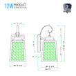 Load image into Gallery viewer, 12W LED Outdoor Wall Lantern Fixture with Water Glass Shade, 4000K (Cool White), Dimmable, ETL Listed - LEDMyPlace