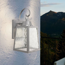 Load image into Gallery viewer, 12W LED Outdoor Wall Lantern Fixture with Water Glass Shade, 4000K (Cool White), Dimmable, ETL Listed - LEDMyPlace