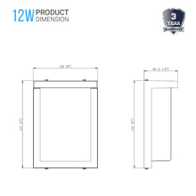Load image into Gallery viewer, 12W LED Outdoor Wall Sconce Light - Oil Rubbed Bronze Finish, 600LM, ETL Listed - Wet Location LED Outdoor Wall Light - LEDMyPlace