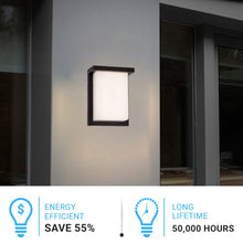Load image into Gallery viewer, 12W LED Outdoor Wall Sconce Light - Oil Rubbed Bronze Finish, 600LM, ETL Listed - Wet Location LED Outdoor Wall Light - LEDMyPlace