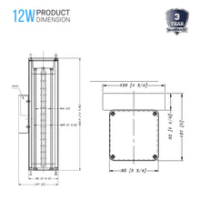 Load image into Gallery viewer, 12W Modern LED Outdoor Wall Sconce Light, Silver Finish, Dimmable, ETL Listed - Wet Location - LEDMyPlace