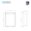 Load image into Gallery viewer, 12W Rectangle Shape LED Outdoor Wall Sconce, Painted Silver Finish, White Acrylic Shade, ETL Listed - LEDMyPlace