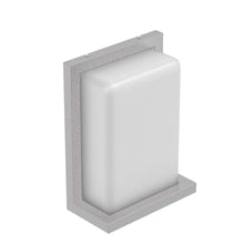 Load image into Gallery viewer, 12W Rectangle Shape LED Outdoor Wall Sconce, Painted Silver Finish, White Acrylic Shade, ETL Listed - LEDMyPlace
