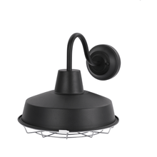 Load image into Gallery viewer, 12W Textured Black Gooseneck LED Outdoor Wall Light with Nickel Cage, 3000K (Warm White), Dimmable, 1000 Lumens, ETL Listed - LEDMyPlace