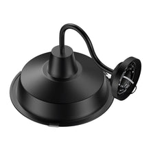 Load image into Gallery viewer, 12W Textured Black Gooseneck LED Outdoor Wall Light with Nickel Cage, 3000K (Warm White), Dimmable, 1000 Lumens, ETL Listed - LEDMyPlace