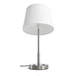 Load image into Gallery viewer, 14" Dia x 24.5"H Modern Table Lamp with White Linen Shade – Brushed Nickel Finish - 4 Pack - LEDMyPlace