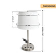 Load image into Gallery viewer, 14" Dia x 24.5"H Modern Table Lamp with White Linen Shade – Brushed Nickel Finish - 4 Pack - LEDMyPlace