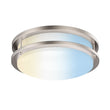 Load image into Gallery viewer, 14 inch Dimmable LED Flush Mount Ceiling Lights, Double Ring, 22W, 1600 Lumens, 2700K/3000K/3500K/4000K/5000K Changeable Ceiling Lights, Brushed Nickel Finish Steel, For Hallway Kitchen Stairwell, ETL Listed - LEDMyPlace