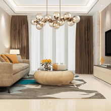 Load image into Gallery viewer, 14 - Light Linear Chandeliers for Dining Room Glass Globe New Brass Finish Hardware Finish with Mercury Glass, Pendant Lighting, E12 Base - LEDMyPlace