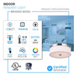 Load image into Gallery viewer, 15 in. Drum Shape LED Flush Ceiling Mount Light, 20W, 4000K (Cool White), 2800LM Brushed Nickel Finish &amp; Milky White Acrylic Shade, Hallway Light Fixtures - LEDMyPlace