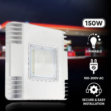 Load image into Gallery viewer, 150 Watt LED Canopy Light, 5700K, 19000LM, AC100 - 277V, DLC Premium Recessed Surface Mount, For High Bay Carport, Gas Stations, Indoor Parking, Underpasses, Loading Docks, Outdoor Area Light - LEDMyPlace