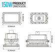 Load image into Gallery viewer, 150 Watt LED Explosion Proof Flood Light, D Series, Non Dimmable, 5000K, 20250LM, AC100 - 277V, IP66, Hazardous Location Lighting Fixtures - LEDMyPlace