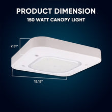Load image into Gallery viewer, 150W LED Canopy Light, 15600LM, 5700K, UL, Damp/Wet Locations, For Gas Stations, High Bay Carport, Indoor Parking, Underpasses, Loading Docks, Outdoor Area Light - LEDMyPlace