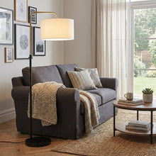 Load image into Gallery viewer, 15″W x 60″H Floor Lamp with White Linen Shade – Black or Brushed Brass Finish - 2 Pack - LEDMyPlace