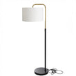 Load image into Gallery viewer, 15″W x 60″H Floor Lamp with White Linen Shade – Black or Brushed Brass Finish - 2 Pack - LEDMyPlace