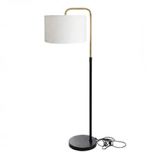 Load image into Gallery viewer, 15″W x 60″H Floor Lamp with White Linen Shade – Black or Brushed Brass Finish - 2 Pack - LEDMyPlace