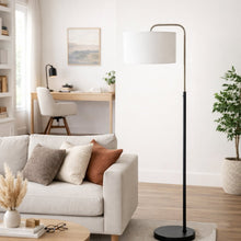 Load image into Gallery viewer, 15″W x 60″H Floor Lamp with White Linen Shade – Black or Brushed Nickel Finish - 2 Pack - LEDMyPlace