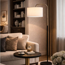 Load image into Gallery viewer, 15″W x 60″H Floor Lamp with White Linen Shade – Black or Brushed Nickel Finish - 2 Pack - LEDMyPlace
