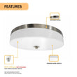 Load image into Gallery viewer, 16″Dia x 3.625″H LED Ceiling Light with Frosted White Acrylic Shade – Brushed Nickel Finish - LEDMyPlace