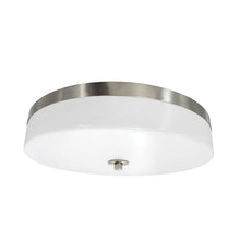 Load image into Gallery viewer, 16″Dia x 3.625″H LED Ceiling Light with Frosted White Acrylic Shade – Brushed Nickel Finish - LEDMyPlace