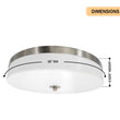 Load image into Gallery viewer, 16″Dia x 3.625″H LED Ceiling Light with Frosted White Acrylic Shade – Brushed Nickel Finish - LEDMyPlace