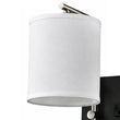 Load image into Gallery viewer, 17.5″W x 13″H Double Wall Lamp with White Linen Shades – Matte Black or Brushed Nickel Finish - 2 Pack - LEDMyPlace