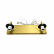 Load image into Gallery viewer, 18″W x 10″H x 8″E Burnished Brass Double Wall Sconce with Dual Frosted White Acrylic Shades and 2×E26 Rocker - Switch Lights - 2 Pack - LEDMyPlace
