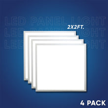 Load image into Gallery viewer, 2-ft x 2-ft LED Panel Light 20/30/40 Watt Adjustable, 4000K/5000K/6500K CCT Changeable, Dip Switch, 0-10V Dim, 120-277V, ETL DLC 5.1, Recessed Back-lit, For Office, Meeting Room, Hospital, School, Retail Stores
