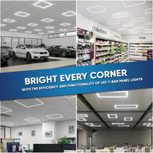 Load image into Gallery viewer, 2 ft. x 2 ft. LED T - Bar Panel Light, 20W/30W/40W Wattage adjustable, 3000K/4000K/5000K CCT Changeable, 4800LM, >80 CRI, Dimmable, ETL, DLC Listed, For Offices, Schools, Hospitality, Retail - LEDMyPlace
