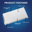 Load image into Gallery viewer, 2 - ft x 4 - ft LED Panel Light 50/60/72 Watt Adjustable, 4000K/5000K/6500K CCT Changeable, Dip Switch, 0 - 10V Dim, 120 - 277V, ETL, DLC 5.1, Recessed Back - lit, LED Drop Ceiling Lights - LEDMyPlace