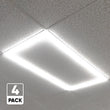 Load image into Gallery viewer, 2 ft. x 4 ft. LED T-Bar Panel Light, 40W/50W/60W Wattage Adjustable, 3000K/4000K/5000K CCT Changeable, Dimmable, 6600LM, ETL &amp; DLC Listed, Perfect For Offices, Schools, Hospitals