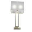 Load image into Gallery viewer, 2 - Light Bedside Table Lamp With 1 - USB Charging Port, 2 - Switches, 2 - outlets, 28 inch, Brushed Nickel Finish, For Living Room, Dorm, Bedroom Lamp - LEDMyPlace