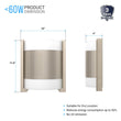 Load image into Gallery viewer, 2 - Light Brushed Nickel Wall Sconce, White Glass shade, Dimension: W10"xH11.75"xE4" - LEDMyPlace