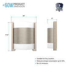 Load image into Gallery viewer, 2 - Light Brushed Nickel Wall Sconce, White Glass shade, Dimension: W10"xH11.75"xE4" - LEDMyPlace