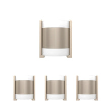 Load image into Gallery viewer, 2 - Light Brushed Nickel Wall Sconce, White Glass shade, Dimension: W10"xH11.75"xE4" - LEDMyPlace