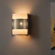 Load image into Gallery viewer, 2 - Light Brushed Nickel Wall Sconce, White Glass shade, Dimension: W10"xH11.75"xE4" - LEDMyPlace