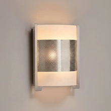 Load image into Gallery viewer, 2 - Light Brushed Nickel Wall Sconce, White Glass shade, Dimension: W10"xH11.75"xE4" - LEDMyPlace