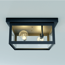 Load image into Gallery viewer, 2 - Light Outdoor Ceiling Lights Black Outdoor Flushmount - LEDMyPlace