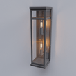Load image into Gallery viewer, 2 - Light Wall Sconce, E12 Holder, 2X40W, Matte Black, Rectangular, Clear Glass Panels, 22 1/4" H x 5 1/2" W, Extends 6" from the wall - LEDMyPlace