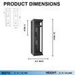 Load image into Gallery viewer, 2 - Light Wall Sconce, E12 Holder, 2X40W, Matte Black, Rectangular, Clear Glass Panels, 22" H x 5.5" W, Extends 6" from the wall - LEDMyPlace