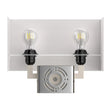 Load image into Gallery viewer, 2 - Light, Wall Sconce for Bedroom with 2 Switch, 2 USB, 2 Type C &amp; 1 Outlet, White Fabric / Acrylic Shade, Wall Mounted Lamps for Hotel, Corridor and Restaurant - LEDMyPlace