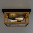 Load image into Gallery viewer, 2 - Light Wood Frame Flush Mount Ceiling Light with Black Sockets - LEDMyPlace