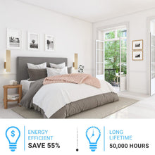 Load image into Gallery viewer, 2 - Lights, Decorative Wall Sconce with Frosted Glass Diffuser, Dimension W 5 x H 20 x E 3.5 Inch - LEDMyPlace
