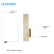 Load image into Gallery viewer, 2 - Lights, Decorative Wall Sconce with Frosted Glass Diffuser, Dimension W 5 x H 20 x E 3.5 Inch - LEDMyPlace