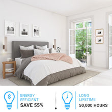 Load image into Gallery viewer, 2 - Lights, Decorative Wall Sconce with Frosted Glass Diffuser, Dimension W 5 x H 20 x E 3.5 Inch - LEDMyPlace
