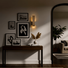 Load image into Gallery viewer, 2 - Lights, Decorative Wall Sconce with Frosted Glass Diffuser, Dimension W 5 x H 20 x E 3.5 Inch - LEDMyPlace